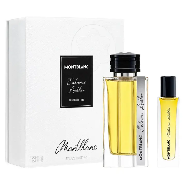 Mont blanc extreme leather EDP gift set smoked iris ( 125 ml+15 ml)